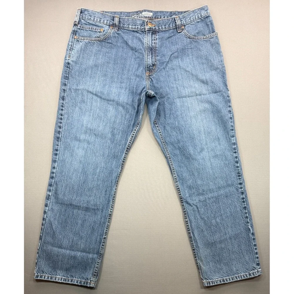 Carhartt Men's Relaxed Fit Jeans Medium Wash Blue Denim Work Pants | 40x30